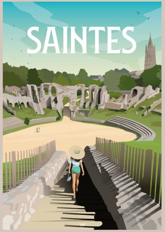 affiche amphithéâtre saintes