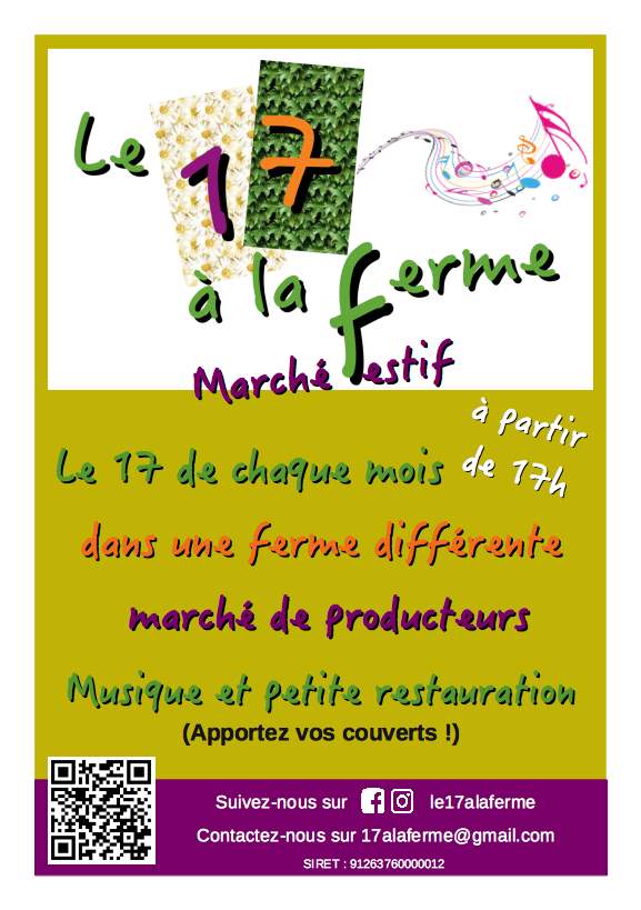 le 17 à la ferme marché festival en charente maritime